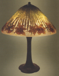 Handel Lamp with Brown Daffodils