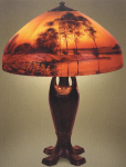 Handel Lamp with River Scene