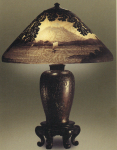 Handel Lamp with Mount Fuji and Sailboat