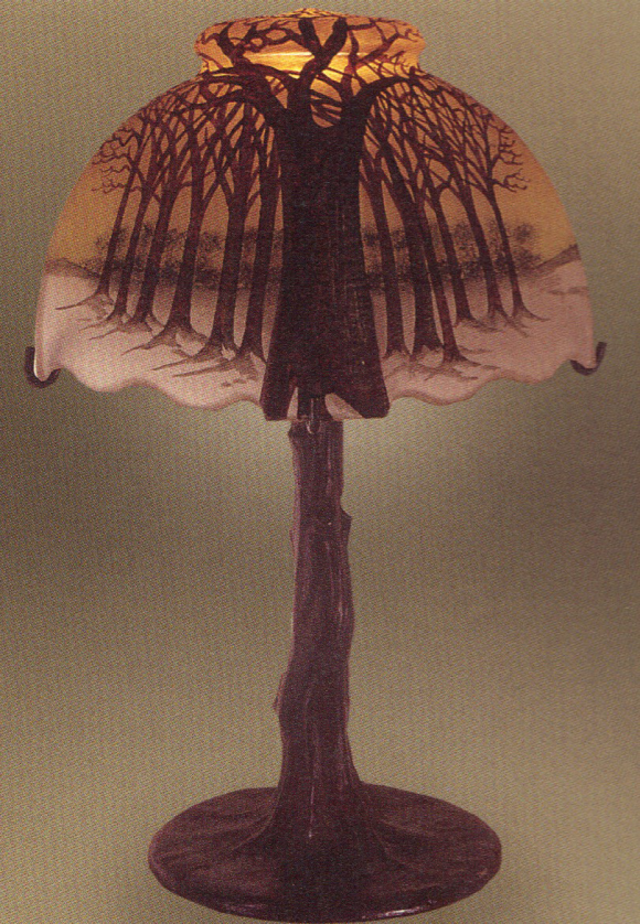 Handel Lamp with Winter Trees