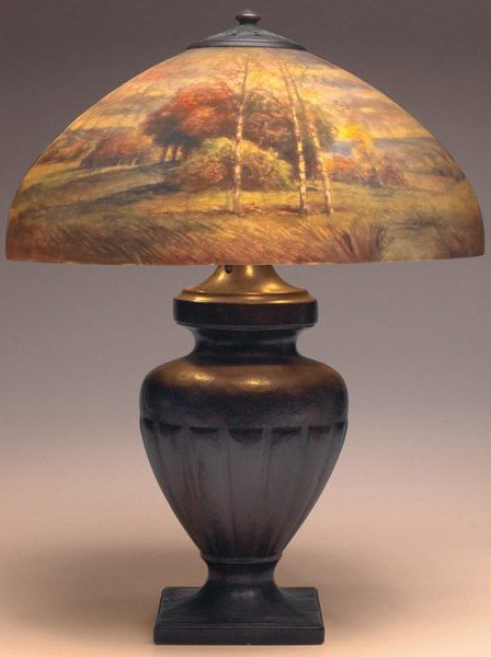 Handel Lamp with Birch Trees