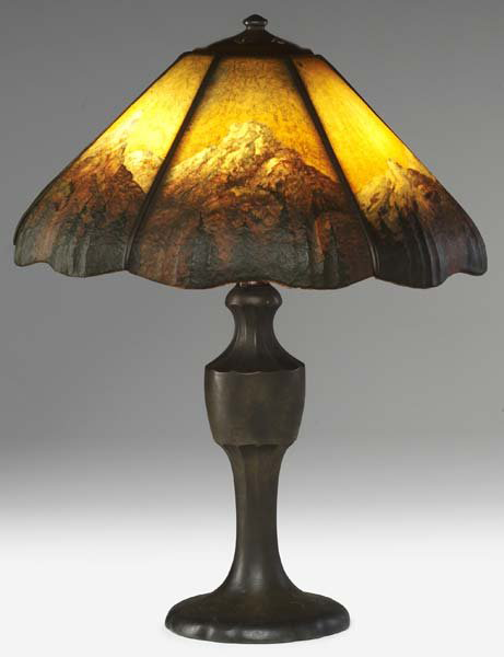 Handel Lamp with Mountain Peaks