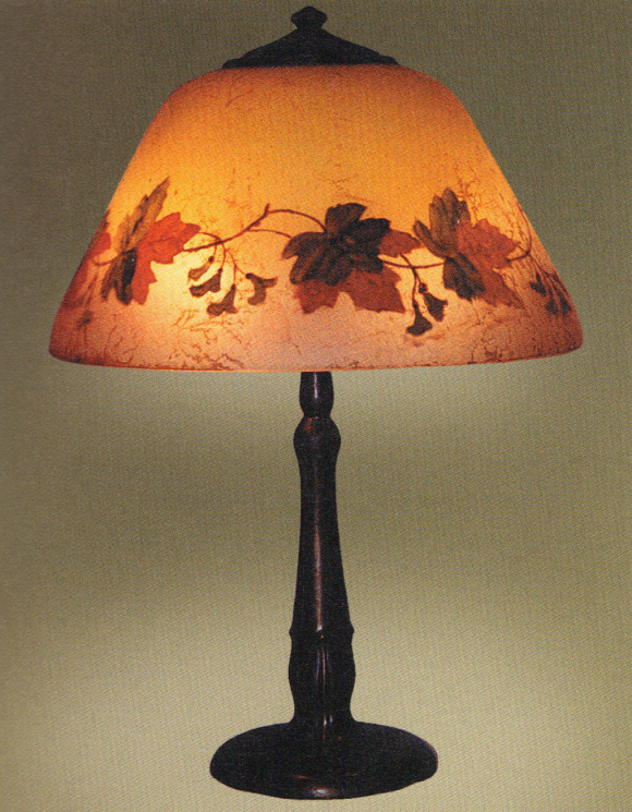 Handel Lamp with Maple Leaves