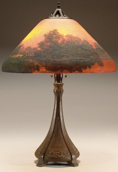 Handel Lamp with Lake Reflection