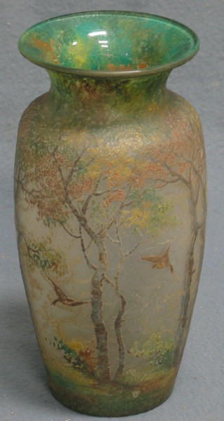 4217 – Handel Vase with Ducks and Trees