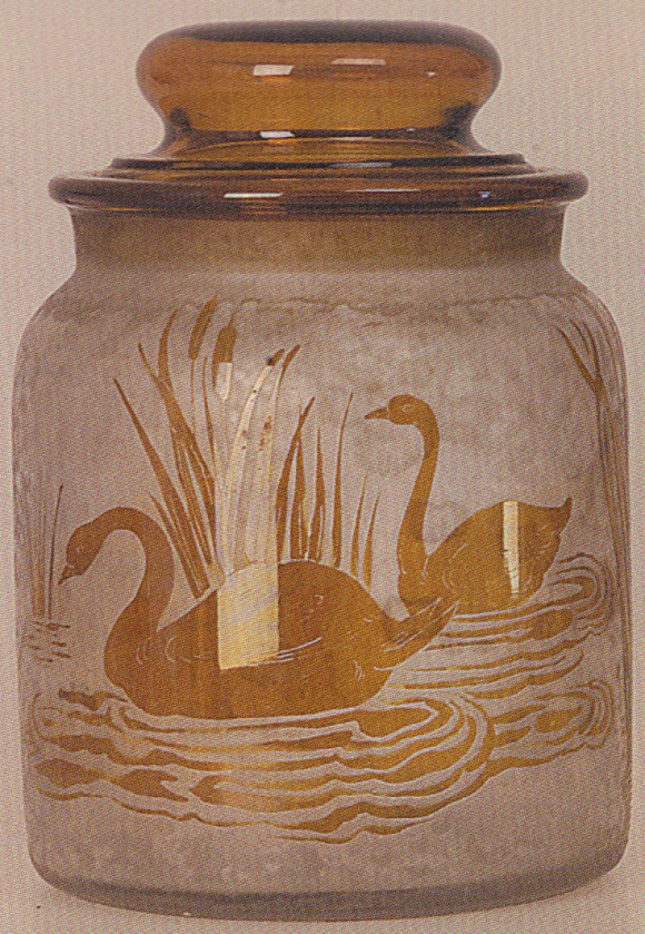 4236 – Handel Jar with Yellow Swans