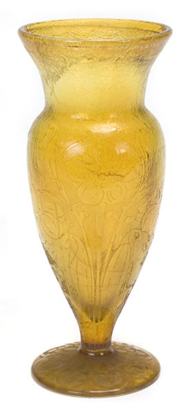 4258 – Handel Vase with Yellow Glass